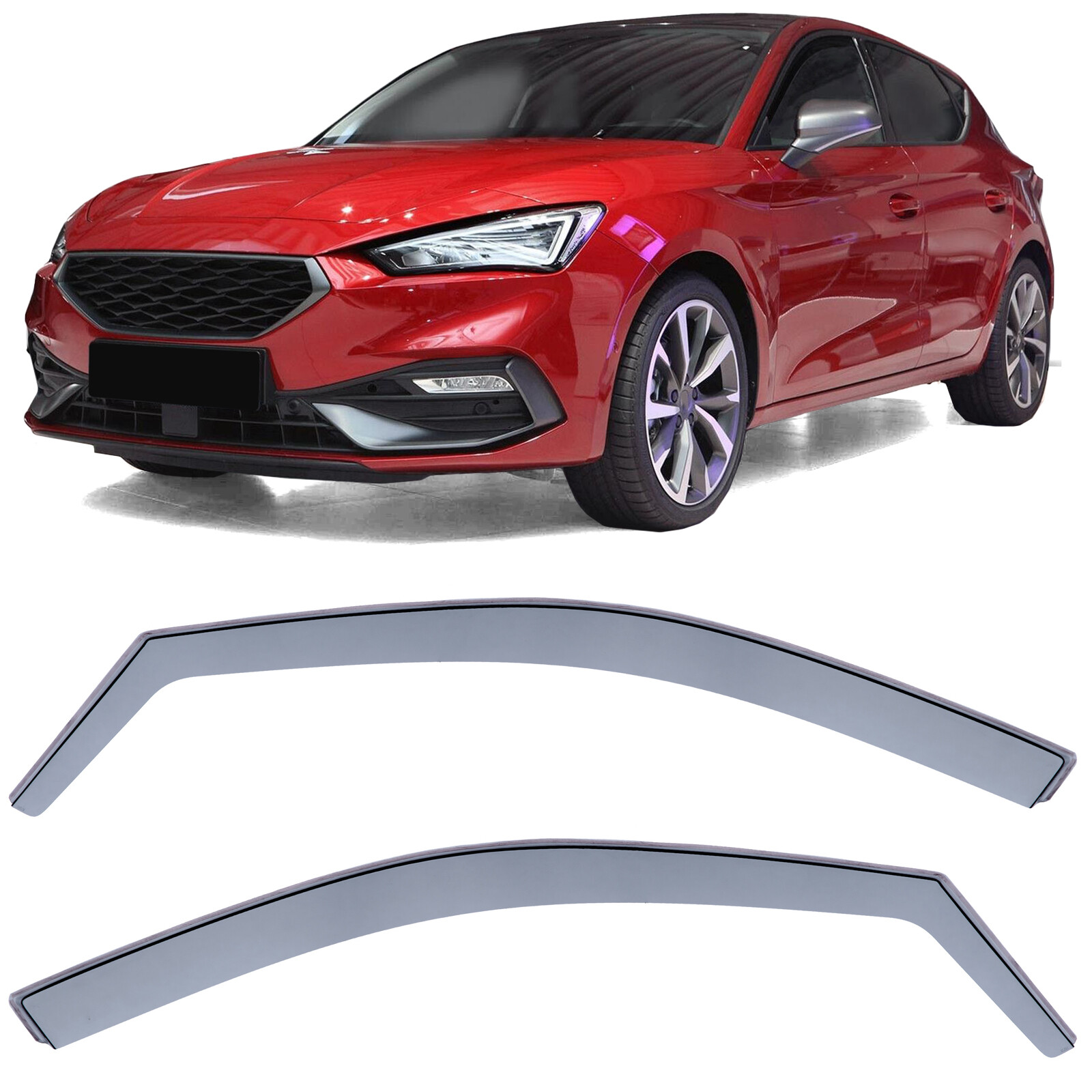 Deflettori Aria Sportivi per Seat Leon 2019+ | Look Nero Fumé