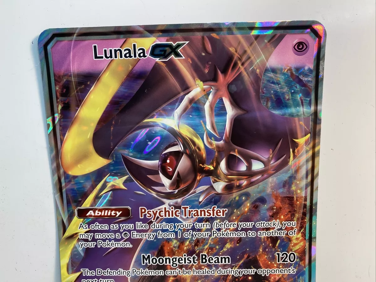 Rare Lunala GX HP250 2016 Collectible Pokemon Trading Card Missing