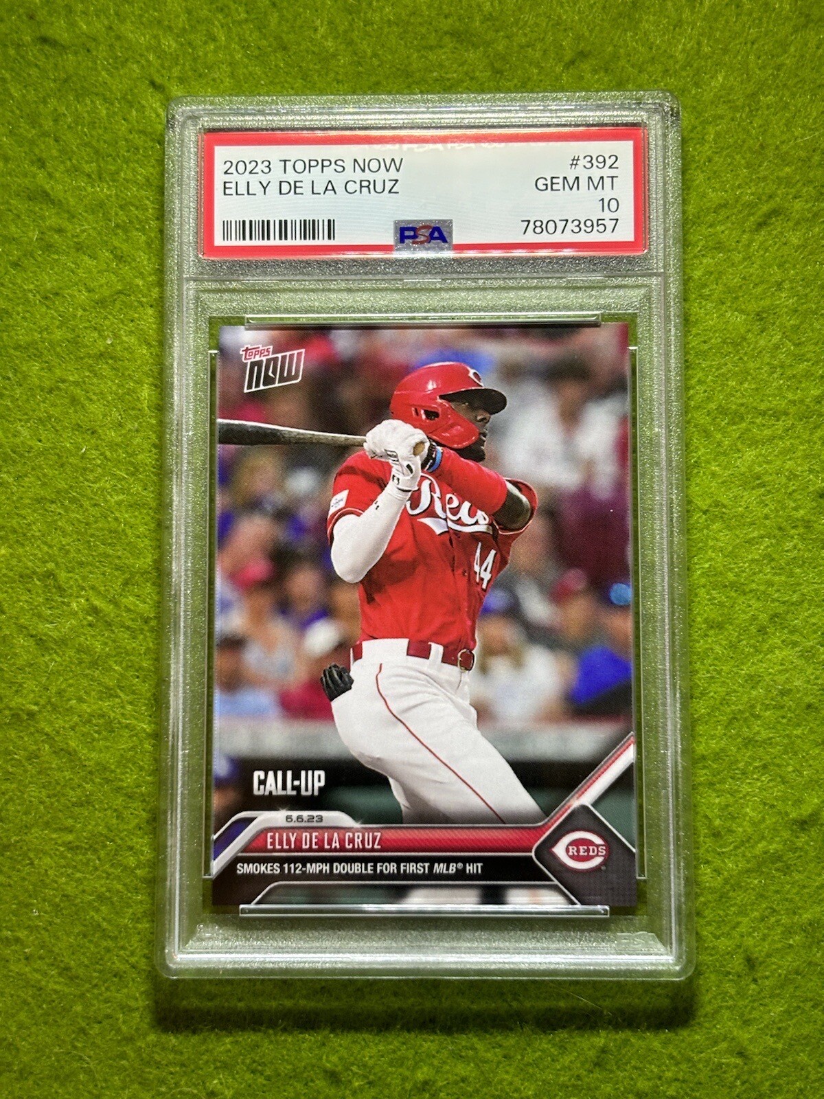Elly De La Cruz PSA 10 ROOKIE CARD /25773 SP REDS RC 2023 Topps Now CALL-UP   rc view 15