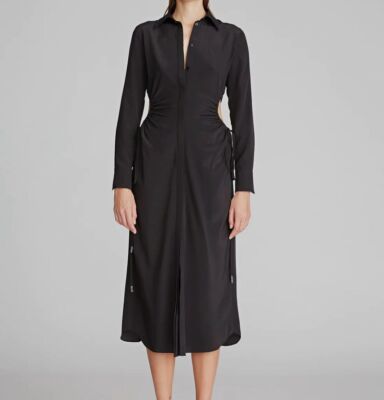 halston long sleeve dress Halston sequined gown 1970 1980 70s 80s silk chiffon long sleeves blue maxi dress