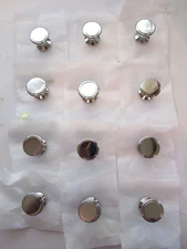 12 X KETHY BK4125 ?? CABINET KNOBS 25mm POLISHED CHROME + BACK/BACK FITTINGS