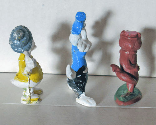 Huckleberry Hound Big Bad Wolf, Donald Duck Plastic 1960s Hong Kong 1 5/6-2 1/8 - Picture 2 of 5