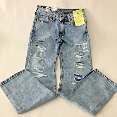 Levi's 511 Slim Fit Jeans Destroyed Distressed Slim Fit Stretch Jeans 29x32 NWT
