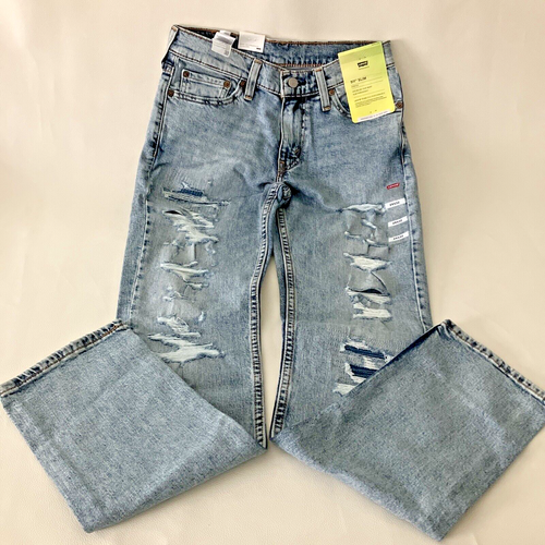 Levi's 511 Slim Fit Jeans Destroyed Distressed Slim Fit Stretch Jeans 29x32 NWT