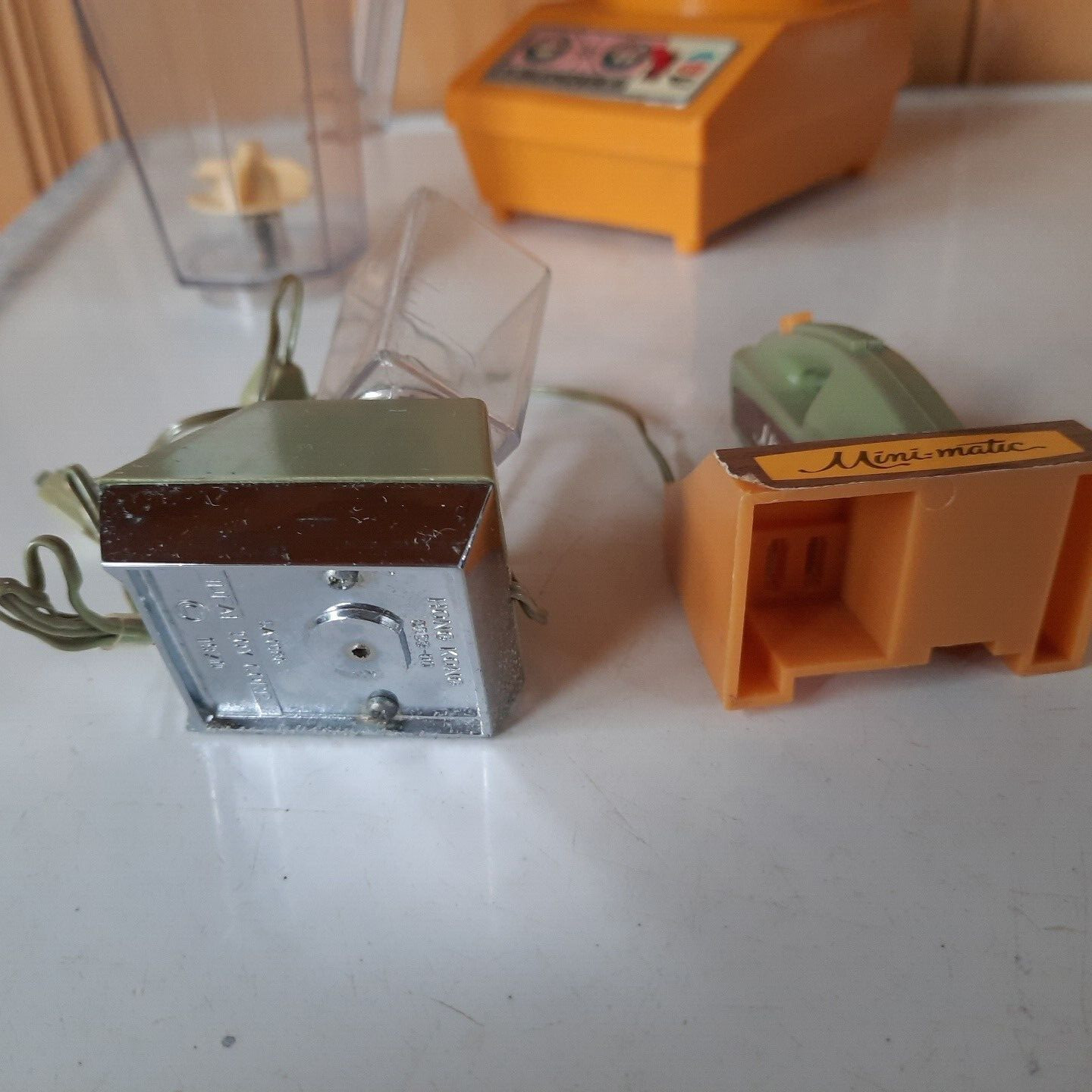 Vintage Sears Working Toy Blender, 3 Mini-Matic Toys Standing Mixer, Blender, 
