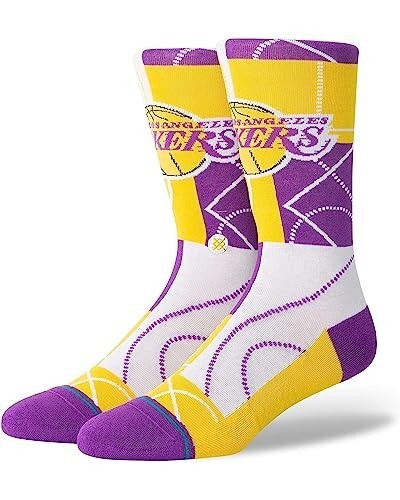 Носки Stance Los Angeles Lakers NBA Zone Crew Размер Мужские 9-13 2690₽