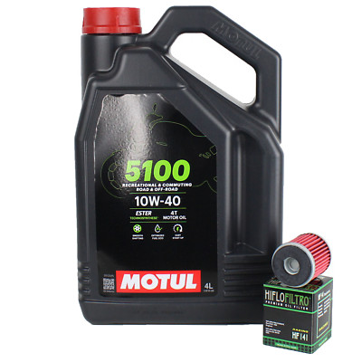 Ölfilter Hiflo HF141 + Motul 5100 10W40 für MBK Veta Yamaha YZF-R 125 WR Tricker