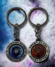 Blizzcon 2018 World Of Warcraft Faction KeyChain Blizzard Alliance Horde New