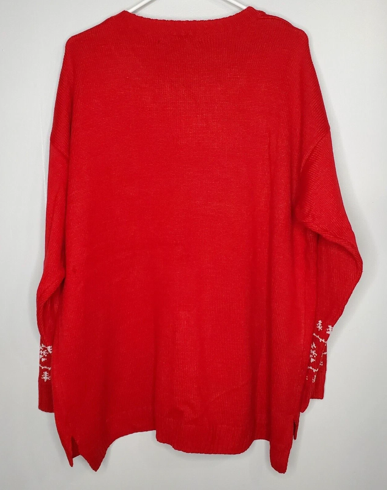 United States Sweaters Womens Red Knit Rudolph Christmas Ugly Sweater SZ 2X