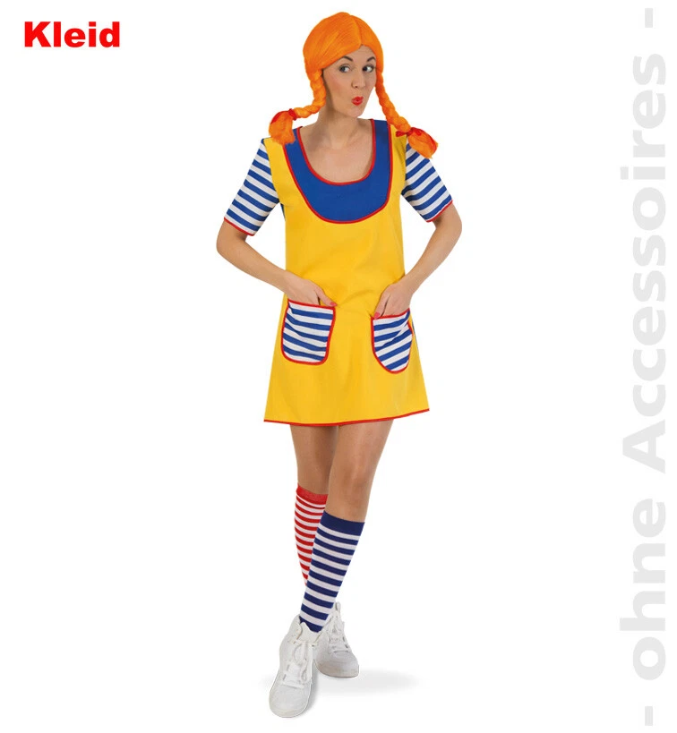 Freche Göre Wirbelwind Kleid Karlinchen Damen Frauen Kostüm