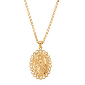 Authentic Cadena y Medalla Virgen De Guadalupe Gold Plated