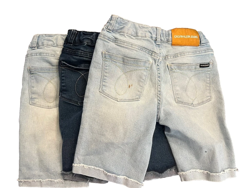 Lot of Girls Jean Shorts Calvin Klein Size 10 Mid Rise Skinny Adjust - Image 2 of 4