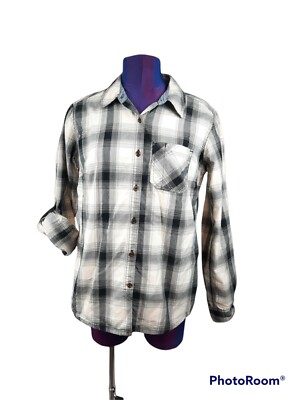Carhartt Women's Dodson Long Sleeve Shirt Black & White Plaid Size Small F58