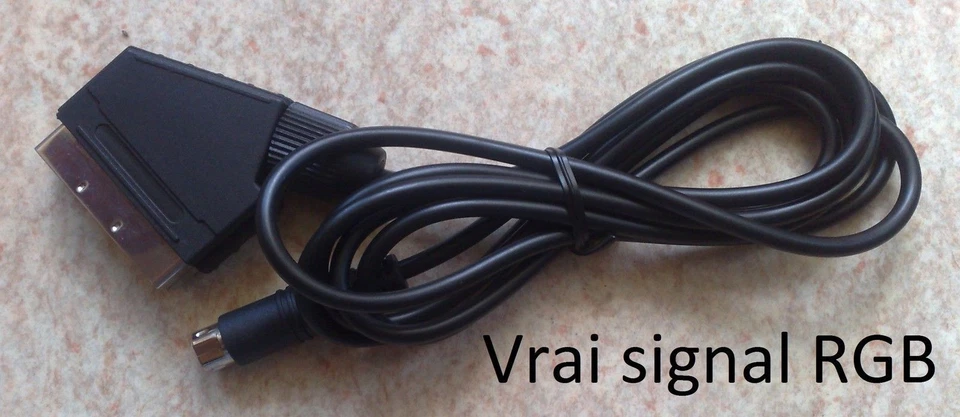 Câble vidéo RGB pour Sega Saturn - SAT video péritel scart - NEUF