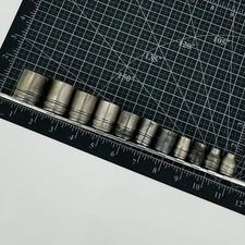 Snap-on Tools 11pc 3/8" Dr 1/4-7/8” SAE 6pt Shallow Standard Socket Set GFX