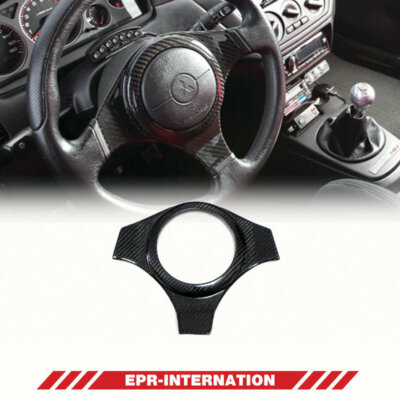 OE Style For MITSUBISHI Evolution 7 8 9 Carbon Steering Wheel Cover Interior kit