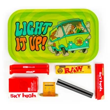 Metal Rolling Tray Scooby Combo Bundle Kit RAW, SKY HIGH Gift Pack Set #16 King