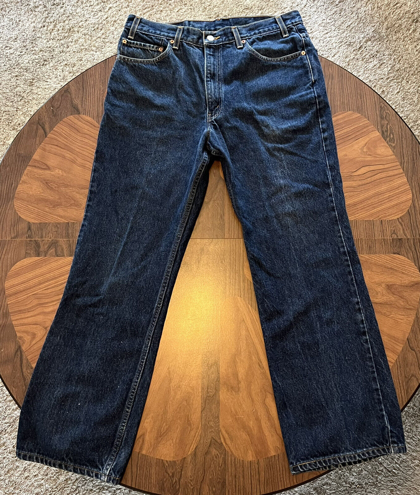 Vintage Levis 517 Boot Cut Blue Denim Jeans Early 2000s Mens 36 X 