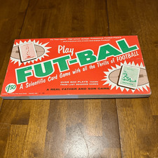 Vintage 1958 Play FUT-BAL Football Card Board Game Complete USA