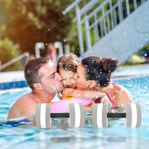 2 Pcs Long Water Dumbbells Pool Exercise Weights Aquatic Hand Bars