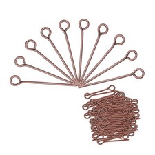 500Pcs Eye Pins Jewelry Findings Eye Pins 20mm Iron Eye Pins Red Copper