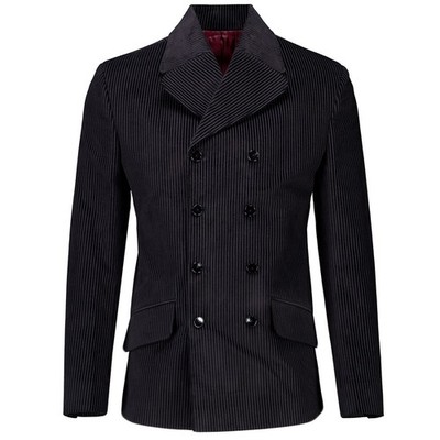 HERREN ZWEIREIHIGER SAMT NADELSTREIFEN BLAZER JACKE 60s RETRO RARE BREED MC535