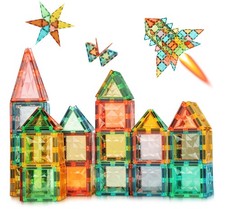 Magnetic Tiles,Magnet Building Blocks Construction Stacking Educational Creat...