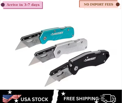 #ad Husky 3pk Lock Back Utility Knife Set $17.11
