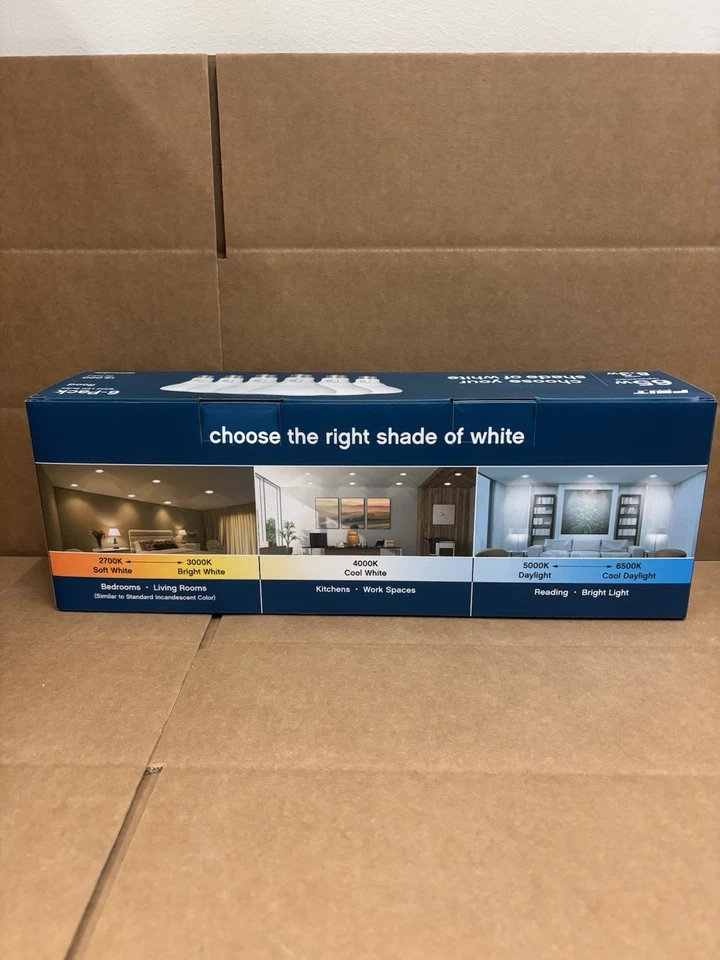 FEIT Electric 6-Pack 65w Replacement LED Dimmable BR30 Flood Bulbs 750 Lumens - Image 2 of 4