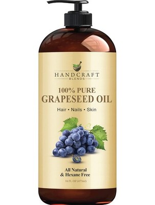 Handcraft Blends Grapeseed Oil - Cold-Pressed 16 Fl Oz - 100% Pure and Natural -