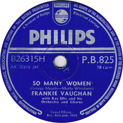 SCHELLACK Frankie Vaughan Kewpie Doll / So Many Women Philips