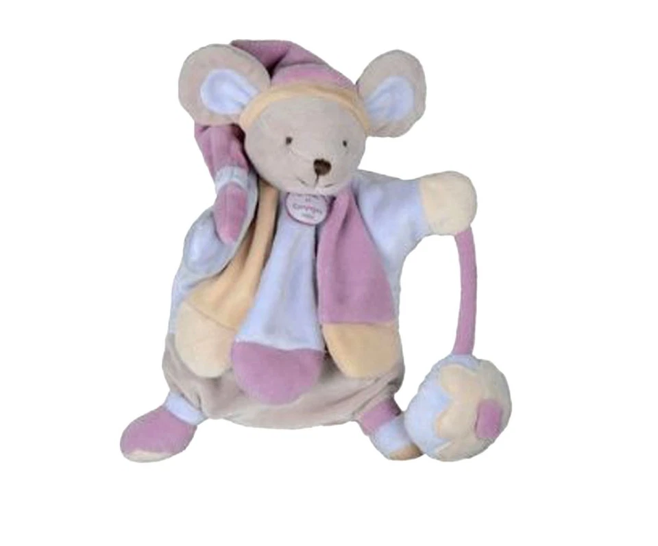 Doudou et Compagnie Marionnette Souris rose poudré rose DC2385 Marios Collector - Photo 1/1
