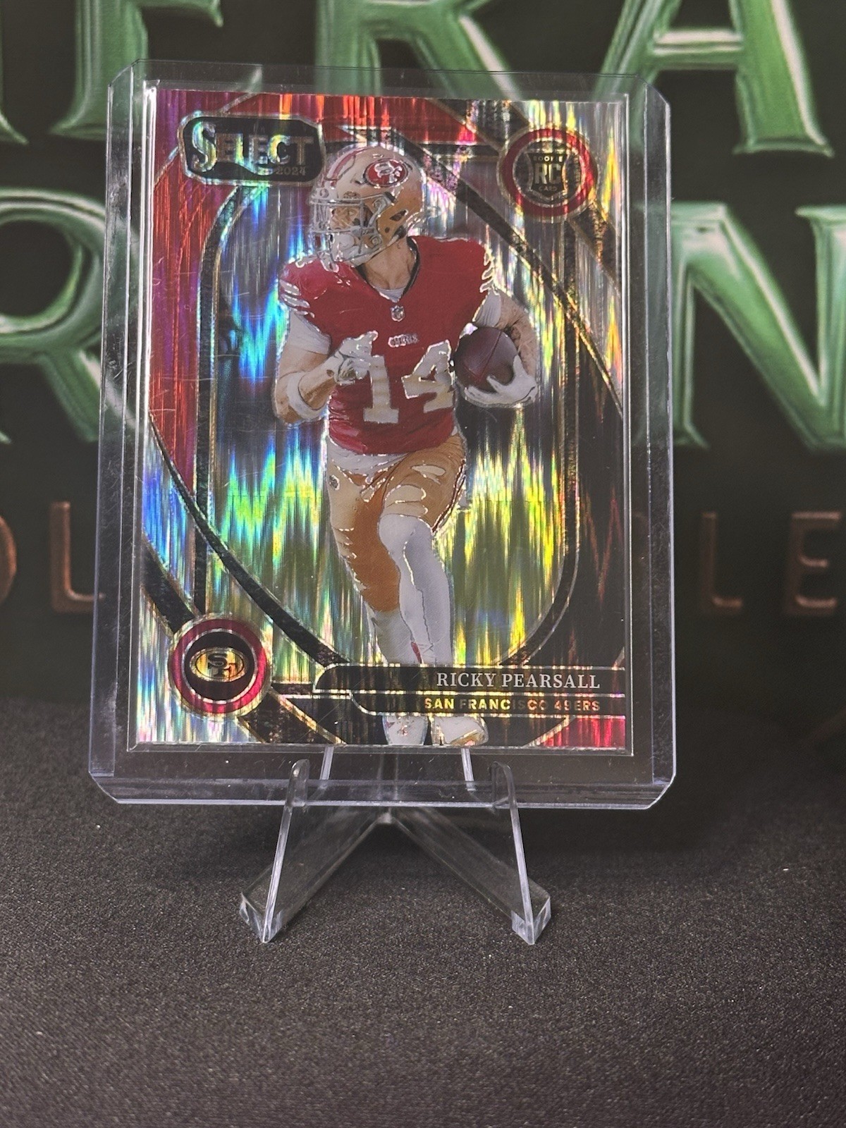 2024 Panini Select - Club Level Ricky Pearsall #285 Black & Red Shock Prizm (RC)