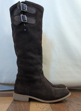EMU Toowoobah Boots Brown Suede Leather Sheep...