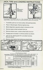 Jacking Instructions Decal For 1966-1967 Dodge Dart Barracuda And Valiant Jacking Instructions Decal For 1966-1967 Dodge Dart Barracuda And Valiant