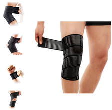 Venda De Compresion Extra Larga Rodilla Soporte Elastico Para Piernas Ligamentos