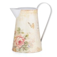 Deko GießKanne Vintage Stil Retro Nostalgie Shabby Motiv Postkarte Schmetterling