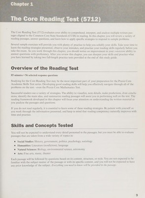 CliffsNotes Praxis Core (CliffsTestPrep), Btps Testing, Very Good Book