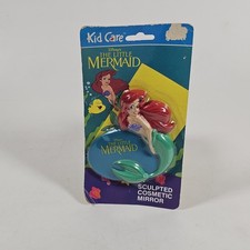 Vintage Disney's The Little Mermaid Ariel Sculpted Cosmetic Mirror Kid Care New
