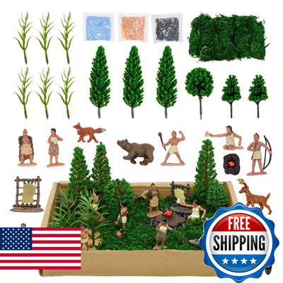 LuciPaw 28 PCS Native American Indians Figures Toys Set, Include Plastic Figurin