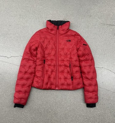 Women s The North Face Holladown 550 Puffer Red Jacket Full Zip XS Outdoors Ski 