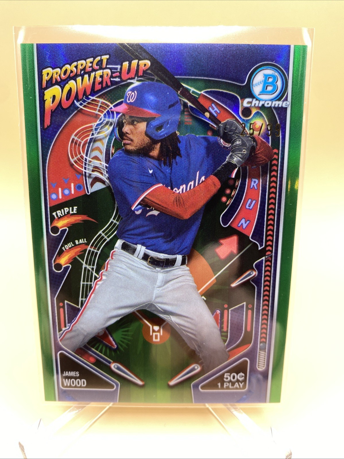 2024 Bowman - Chrome Prospect Power-Up James Wood #PP-14 Green /99