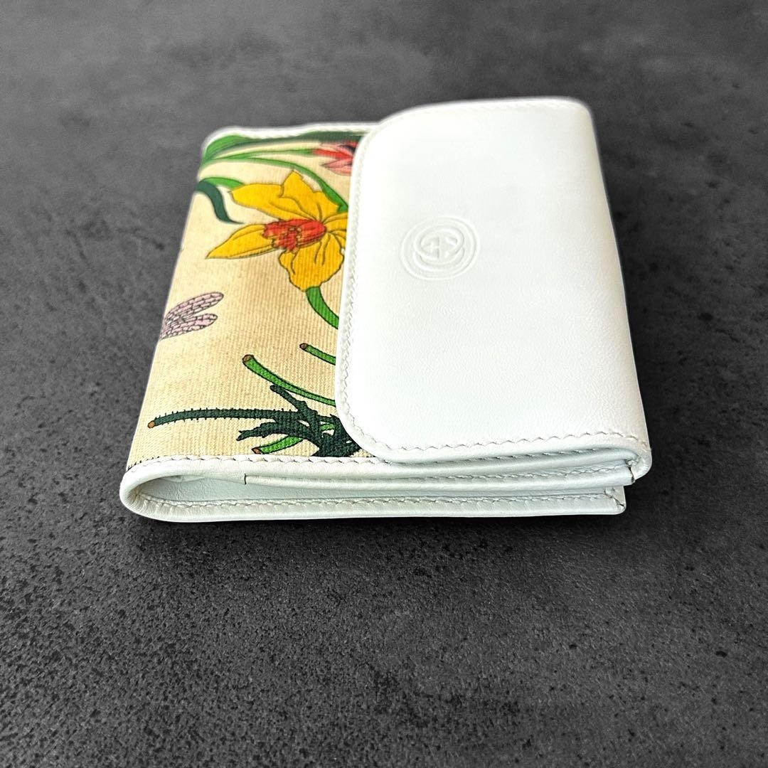 GUCCI Floral Interlocking Pattern Bifold Wallet L… - image 5