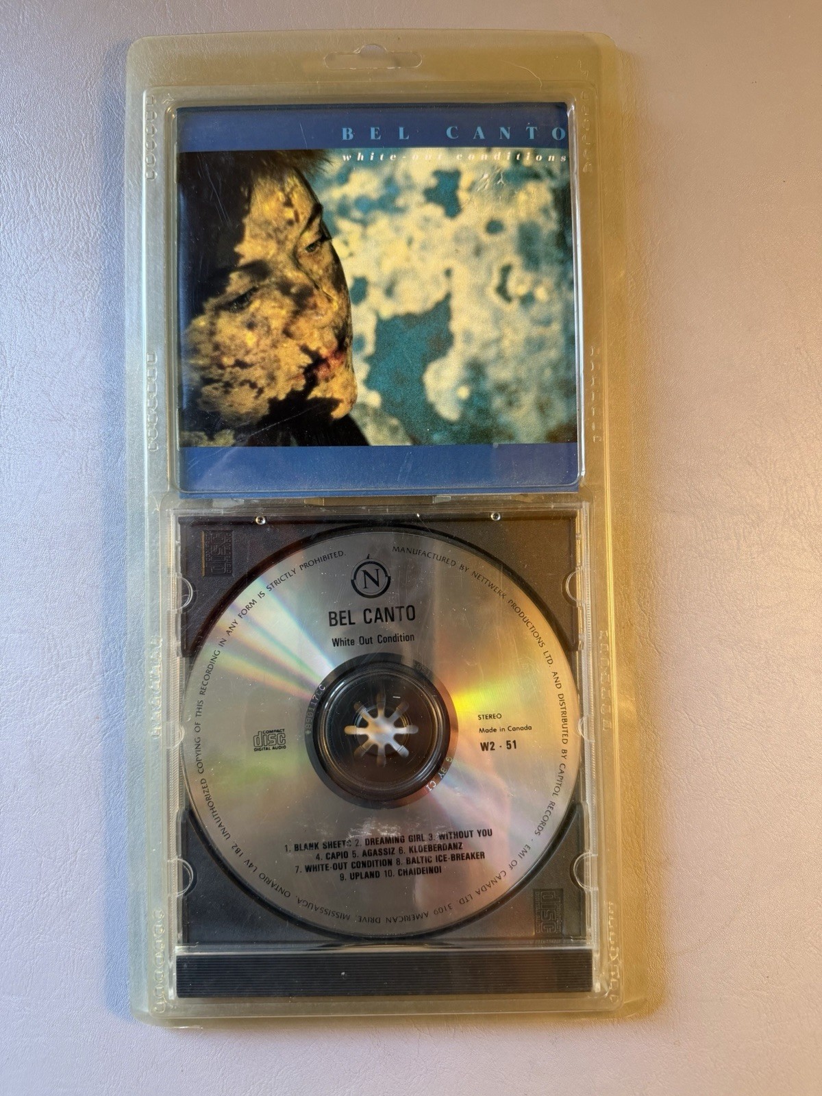 Bel Canto – White-Out Conditions Sealed 1989 CD Rare CDN Synth Pop Nettwerk