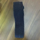 RARE Polo Ralph Lauren Black Silk Grenadine Knit Tie 2"W x 58"L
