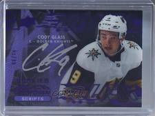 2019 SPx UD Black Obsidian Script Rookies Purple 6/25 Cody Glass #OS-CG Auto 2u9