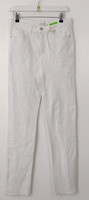 M&S Women's Straight High Rise White Cotton Jeans Straight Leg New