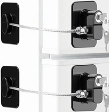 2 Pack Fridge Lock Freezer Lock with 4 Key for Child Safety Refrigerator Locks