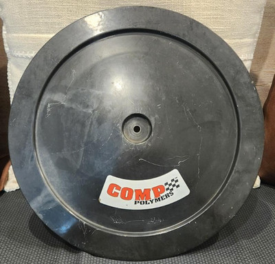 Vintage! 14'' Comp Polymers Air Filter Cleaner Top /Lid ~Black Plastic ~Race Car
