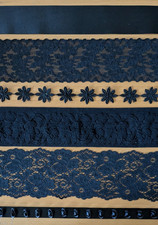 JobLot 40 x 1/2 m Vintage Lace Trims Sequins Lingerie Boho Burlesque  AS SHOWN